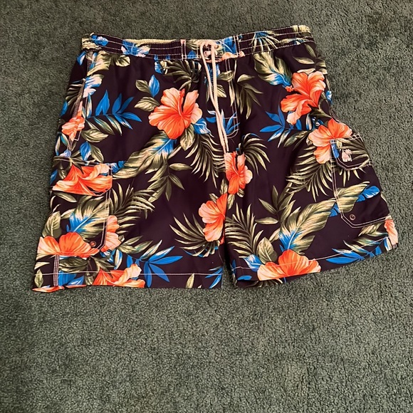 CARIBBEAN JOE SIZE XL MEN’S SWIM TRUNKS MESH LINING, ELASTIC DRAW STRING WAIST - Picture 2 of 8